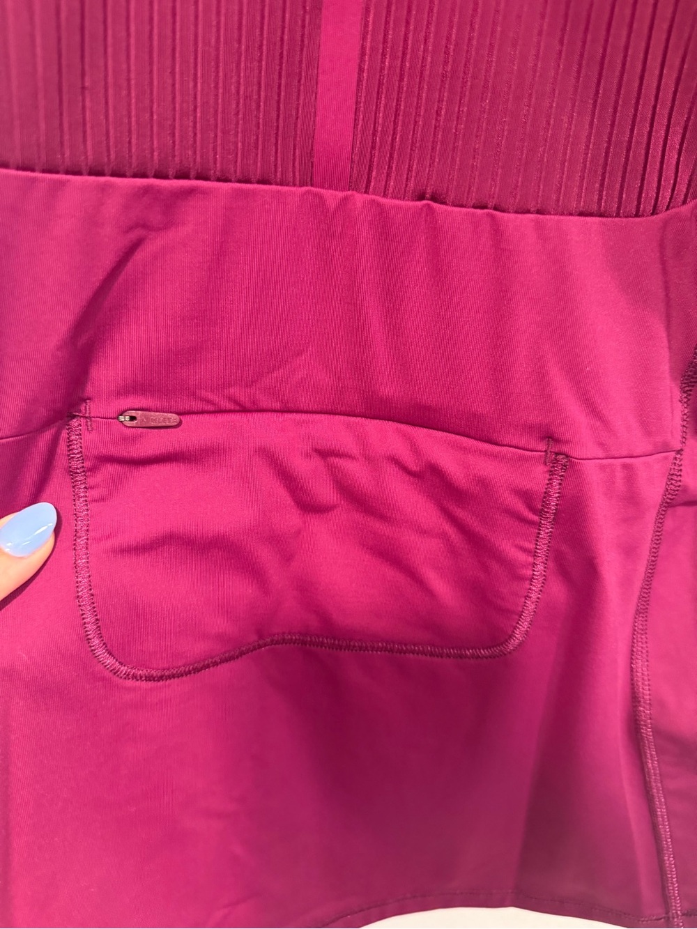 Athleta Magenta Ribbed top Racerback Tank - Picture 4 of 4
